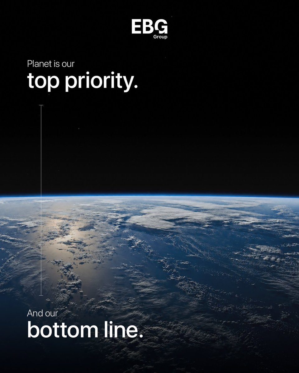 Ebg__Group's tweet photo. The bottom line in business is all about numbers. At EBG, it’s all about the planet’s safety. Our mission is to keep it healthy, thriving and
protected. It always has been. It always will be. https://t.co/ZF0RfTsN2s