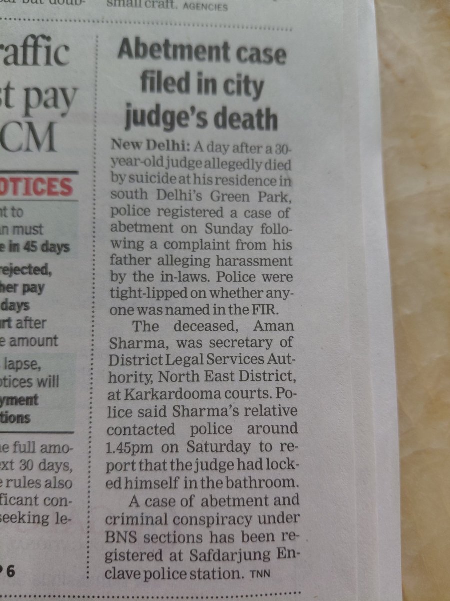 sanjeevchadha8's tweet image. @arjunrammeghwal @barkhatrehan16 Dear Law Ministry enough is enough. A judge could not get justice and decided to end life. One year of stay a lady demand ₹ 5 Cr as compensation and even Judges are upset. Will we grant #Equality who knows 2029 #WomenEmpowerment Vs Equality ?