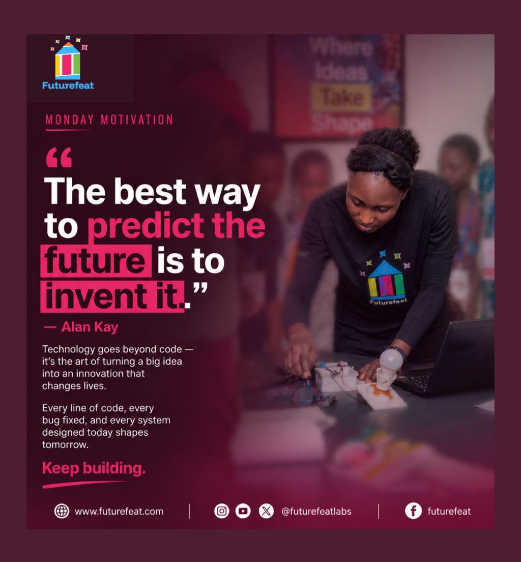 It’s a new week again!
Let us make every moment count 

#Futurefeat #newweek #mondaymotivation💪
