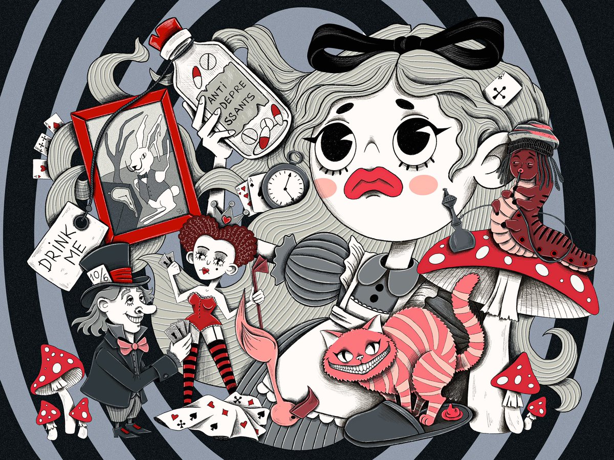 YULIKA_art's tweet image. Gm ❤️ Happy Monday.

May your inspiration never leave you ❤️

#AliceinWonderland 

Welcome to the Rabbit Hole.
I think Alice has realized that something strange is going on here and it's time to get out 😅

1/1 on Objkt • 240 xtz 
Hand Drawn in Procreate 🔗