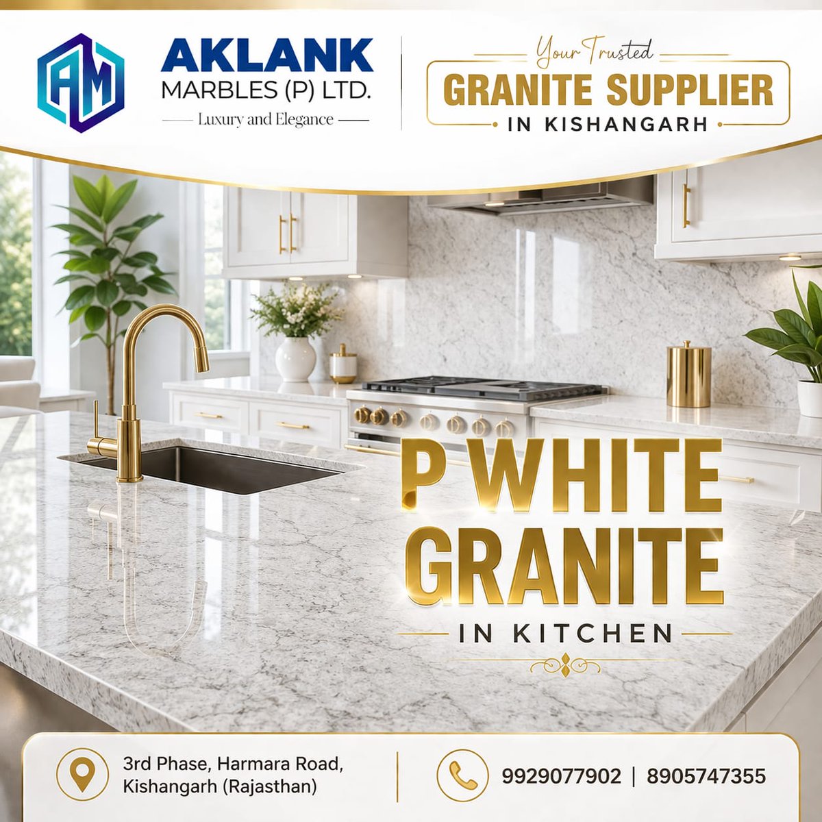 AklankMarble's tweet image. Clean kitchen. Clear mind. 🤍
P White Granite gives a bright, modern look with easy maintenance. Perfect for everyday use.
📍 Aklank Marbles Pvt Ltd, Kishangarh
📞 9929097902 | 8905747355

#WhiteGranite #KitchenDesign #ModernKitchen #GraniteIndia #AklankMarble