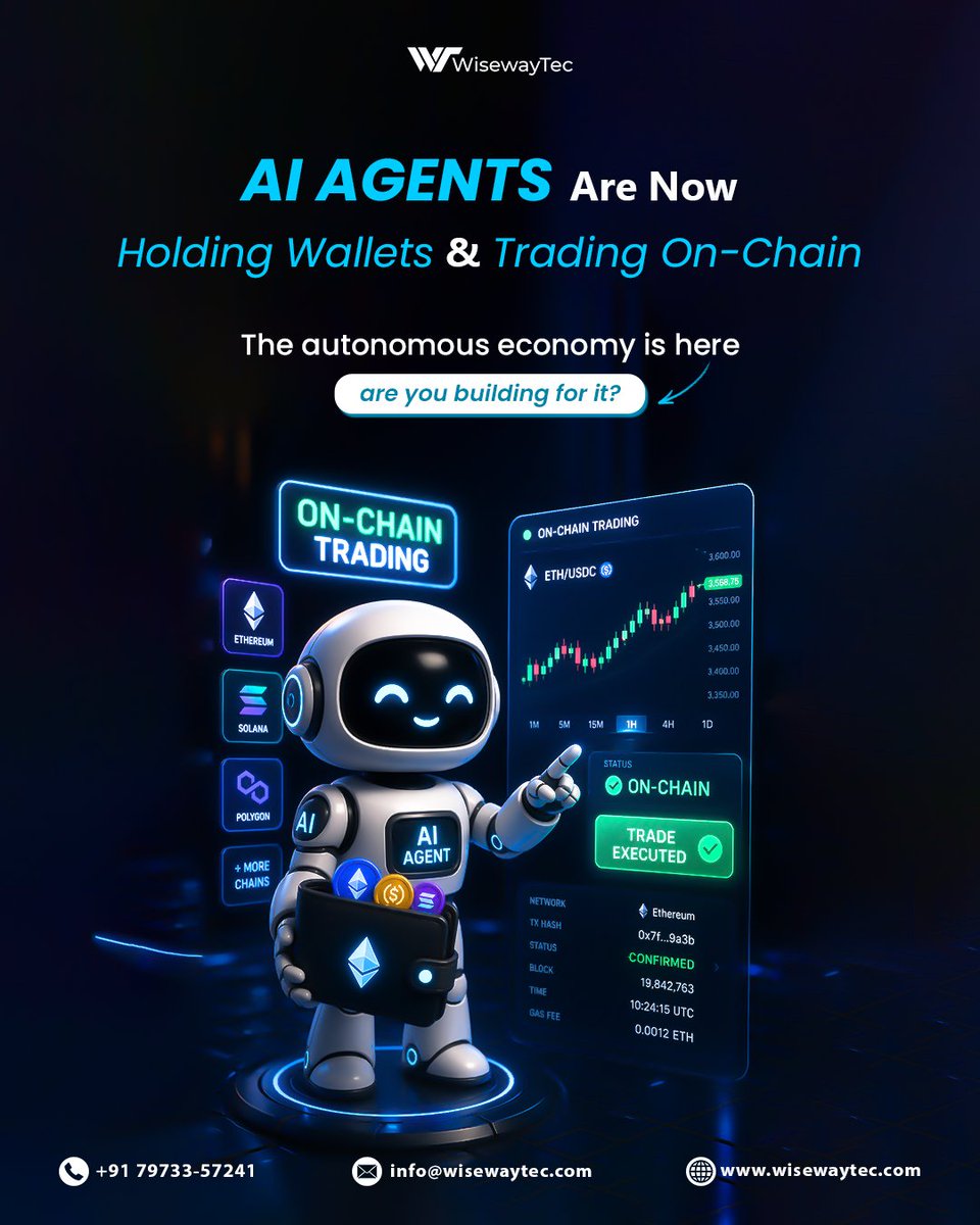 🤖 AI Agents are no longer the future — they’re already here.

From holding wallets to executing on-chain trades, AI is reshaping how digital economies operate.

We’re entering an era where:
⚡ Transactions happen autonomously
⚡ Decisions are data-driven in real-time
⚡ Markets