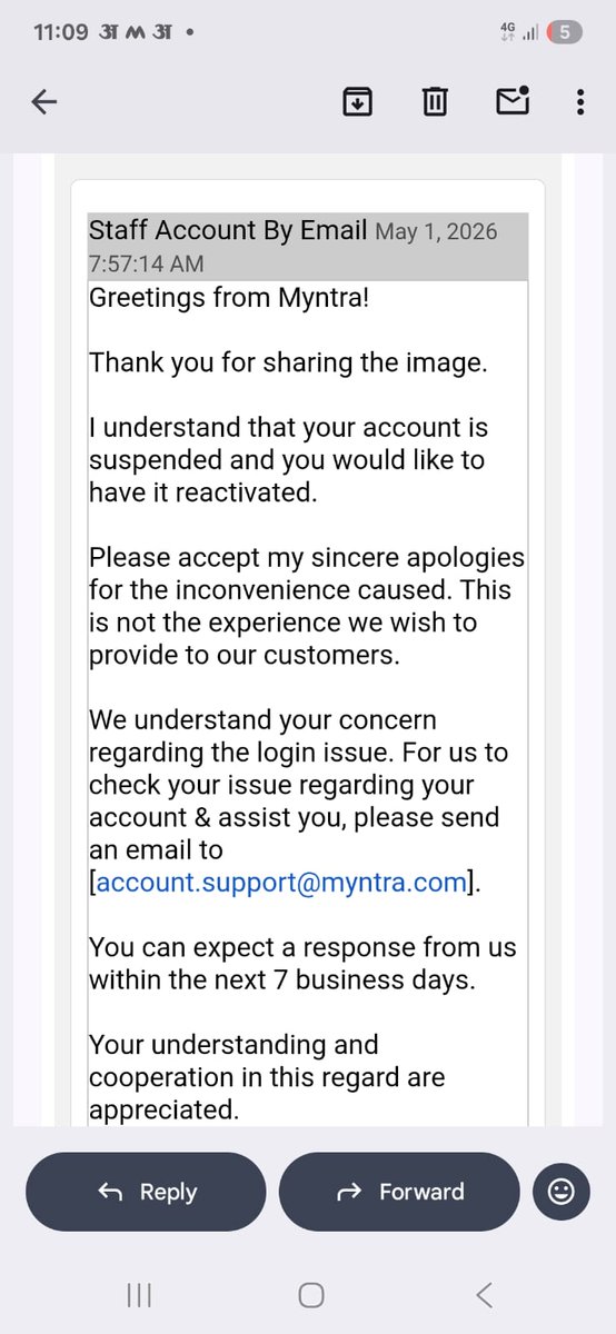 ATULGuptaJ27048's tweet image. @Myntra this is unacceptable! My account is blocked AND my refund is still not received. No support, no updates—just frustration. Fix this ASAP or I’m done with your service. #Myntra @MyntraSupport
@MyntraSupport
@jaagograhakjago @RubikaLiyaquat @News18India