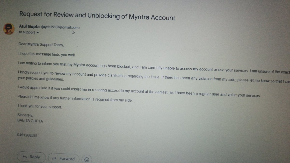 ATULGuptaJ27048's tweet image. @Myntra this is unacceptable! My account is blocked AND my refund is still not received. No support, no updates—just frustration. Fix this ASAP or I’m done with your service. #Myntra @MyntraSupport
@MyntraSupport
@jaagograhakjago @RubikaLiyaquat @News18India