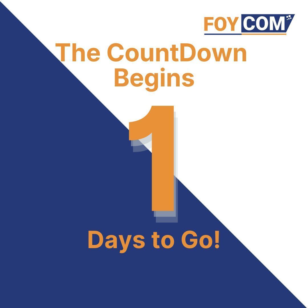FoycomERP's tweet image. Tomorrow changes everything…
Just 1 day to go.
Stay tuned with FOYCOM. 
#ComingSoon #StayTuned #SomethingIsComing #InTheMaking