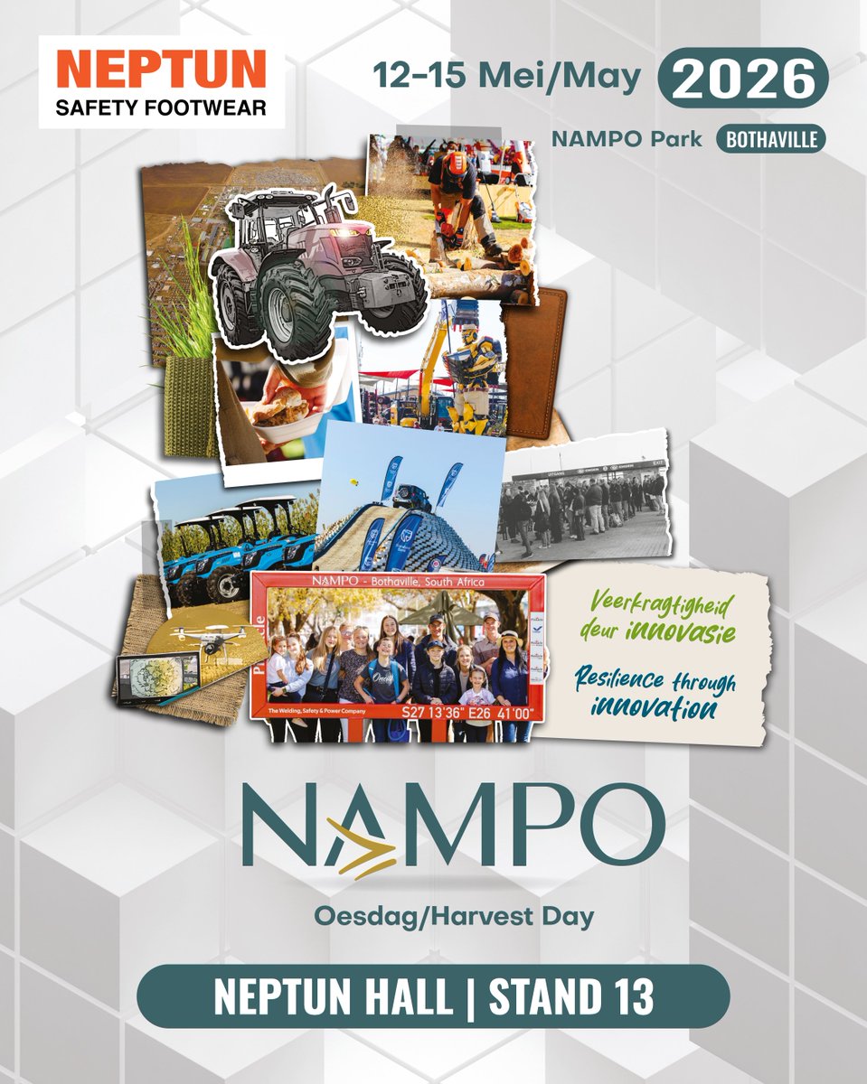 neptunboot's tweet photo. En kom maak 'n draai by stalletjie 13 in die Neptun saal, ons span sien uit om julle te ontmoet! #NAMPO2026 #NeptunBoot @GrainSA https://t.co/n8gO6IO288