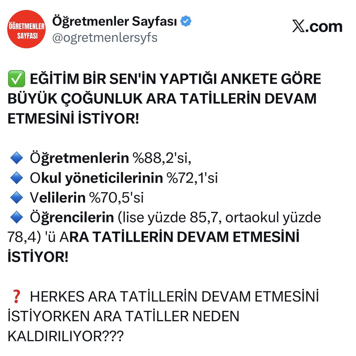 Öğretmenler Sayfası tweet media
