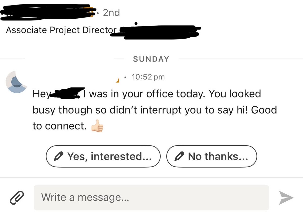 stvrryrain's tweet photo. yung pinakagwapong puti na crush ko sa mother company namin messaged me on linkedIn last night 😫😫 tapos mukha pa naman akong haggard everyday sa office rawr https://t.co/7sHFW2WArC