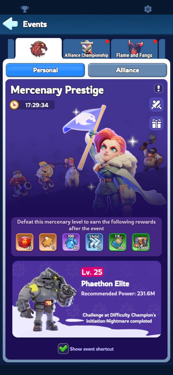 Alitu14's tweet photo. @WOS_Global  Mercenary Prestige icon isn’t appearing https://t.co/RpfPSYWsmM