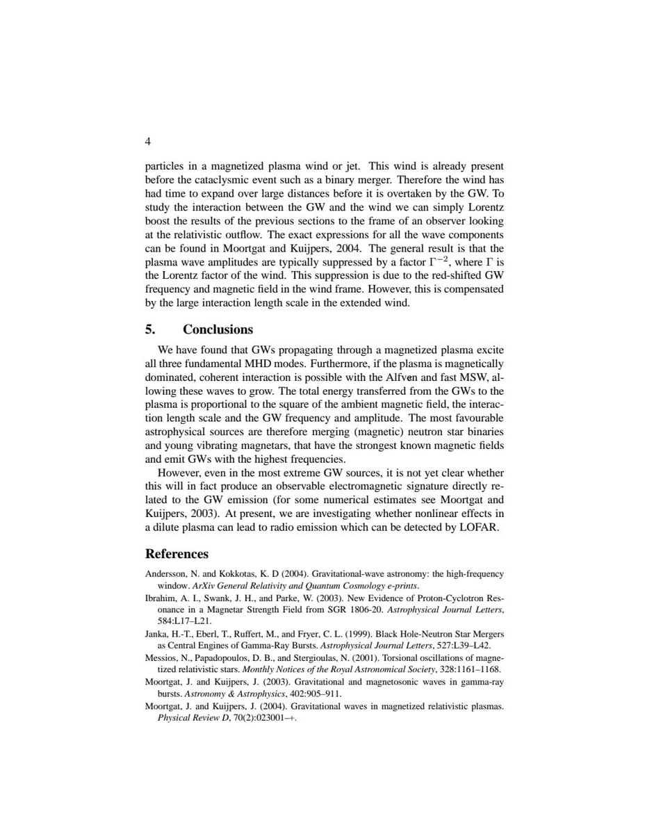 Moth3693's tweet image. Gravitational waves interaction with magnetized plasma 2004 #Plasma #Fusion