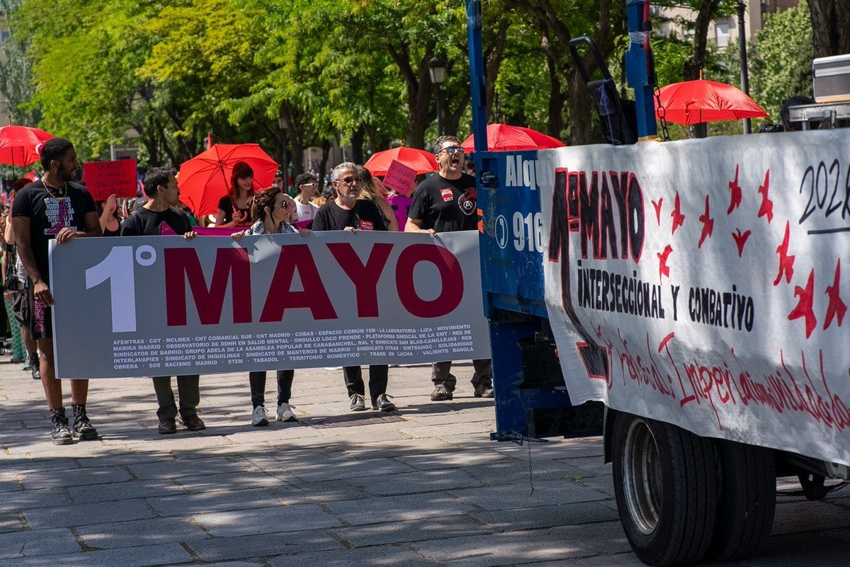 El 1 de Mayo Interseccional y Combativo atestó las calles de Madrid: frente al imperialismo, unidad de clase.

Una breve crónica de la jornada de lucha que vivimos el pasado viernes uno de mayo. madrid.cnt.es/2026/05/04/el-…