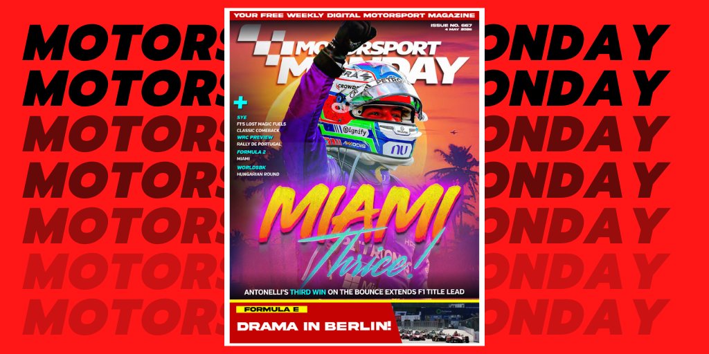 MSportMonday's tweet image. 👋 Check out this week's bumper #BankHoliday #MotorsportMonday, packed with all the #motorsports news &amp;amp; reviews you need ...

🏁#F1 #F2 #MiamiGP
🏁#FE #BerlinEPrix
🏁#WorldSBK #Hungary
🏁#IMSA #LagunaSec
🏁&amp;amp; more

All FREE TO READ here 👉 tinyurl.com/3az29cmd