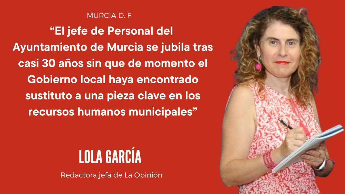 diariolaopinion's tweet photo. ✍️ #MurciaDF | Lee ‘La marcha de un poderoso funcionario’, el nuevo artículo de opinión de Lola García https://t.co/9oQPx9X6lm https://t.co/AFc14kSzeS