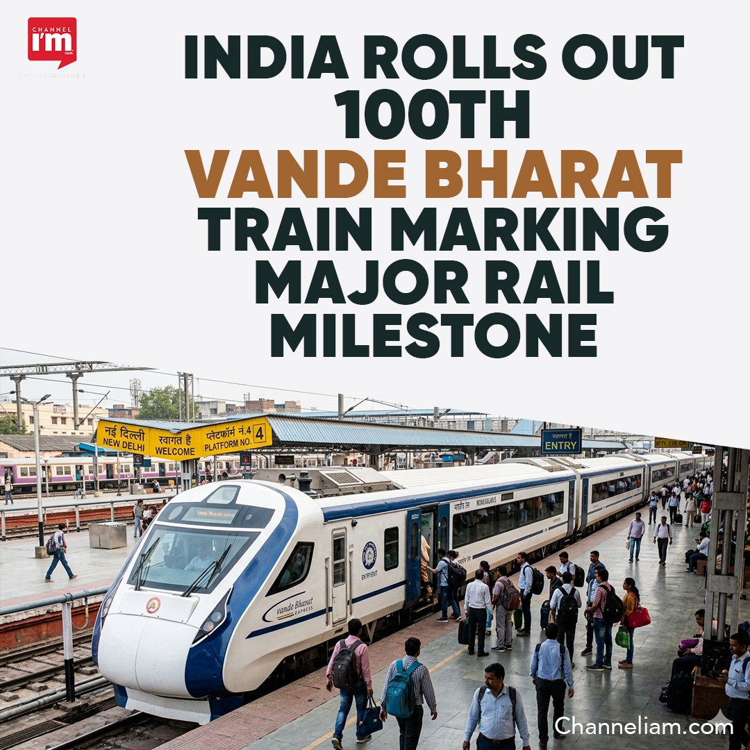 Channeliam's tweet image. Indian Railways celebrates 100th Vande Bharat train rollout highlighting growth in indigenous high-speed rail production.

𝒇𝒐𝒓 𝒎𝒐𝒓𝒆 𝒅𝒆𝒕𝒂𝒊𝒍𝒔

en.channeliam.com/2026/05/04/van…

#VandeBharat #IndianRailways #MakeInIndia #RailwayNews #TrainIndia #Infrastructure #RailTech