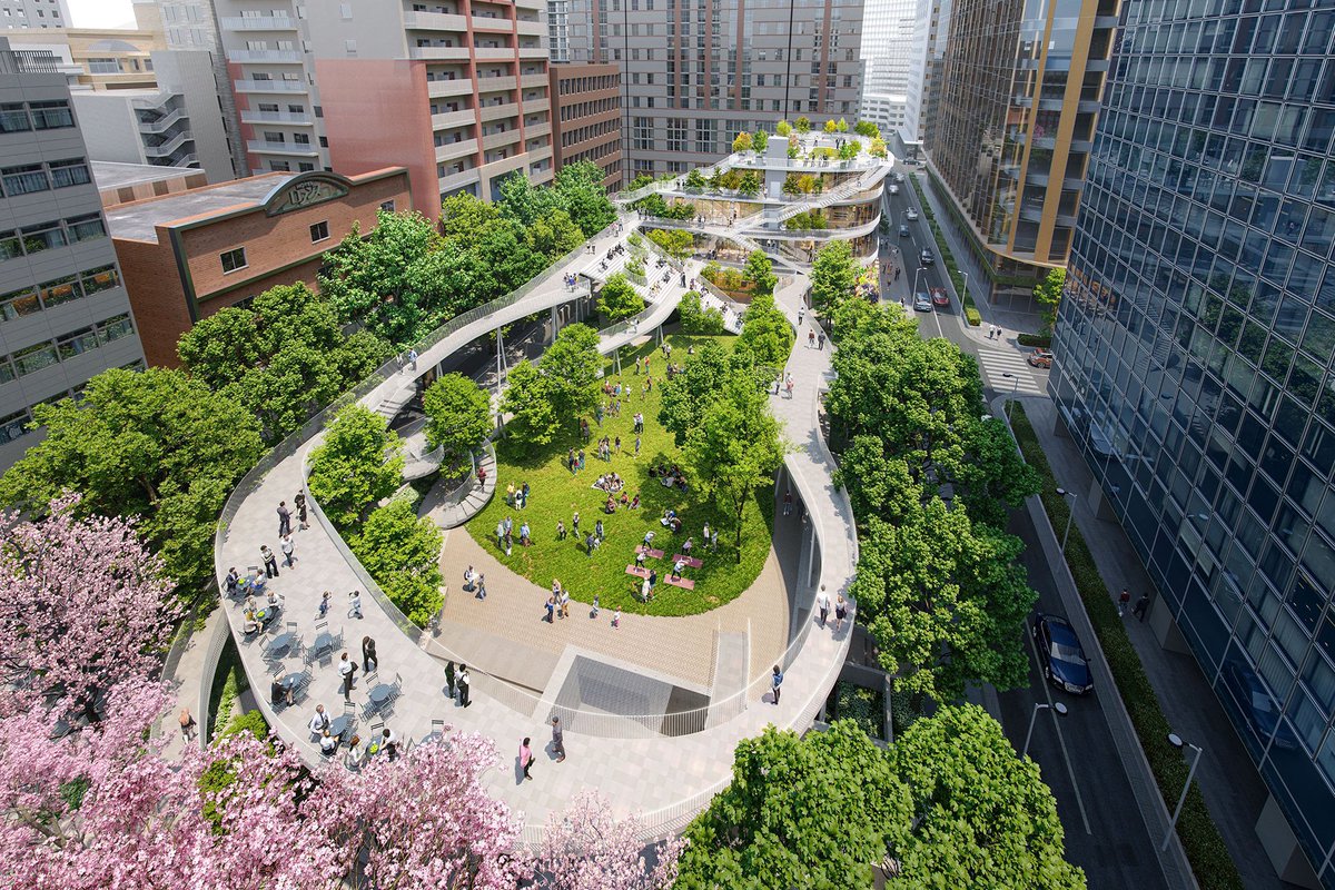 YoungdaeSong's tweet photo. 3-dimensional fluid park under construction in Fukuoka

Flows from everywhere surround the park and becomes a vertical forest where people experience new relationships between each other.

Diversity is flowing through the architecture as Unity

#SouFujimoto
#藤本壮介 https://t.co/H0a8UjjxAR