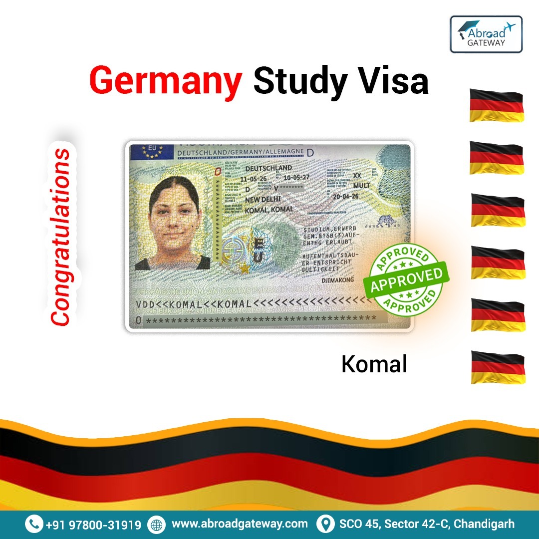 AbroadGatewayy's tweet image. 🇩🇪 Another Germany Visa Success!
Komal is all set for her Master’s in Health Administration (MHA) 🎓✨
Your dream = 1 decision away 🚀
Start now 👉 tinyurl.com/y6y5s4sn
📞 +91 97800-31919

#GermanyStudyVisa #VisaSuccess #StudyAbroad