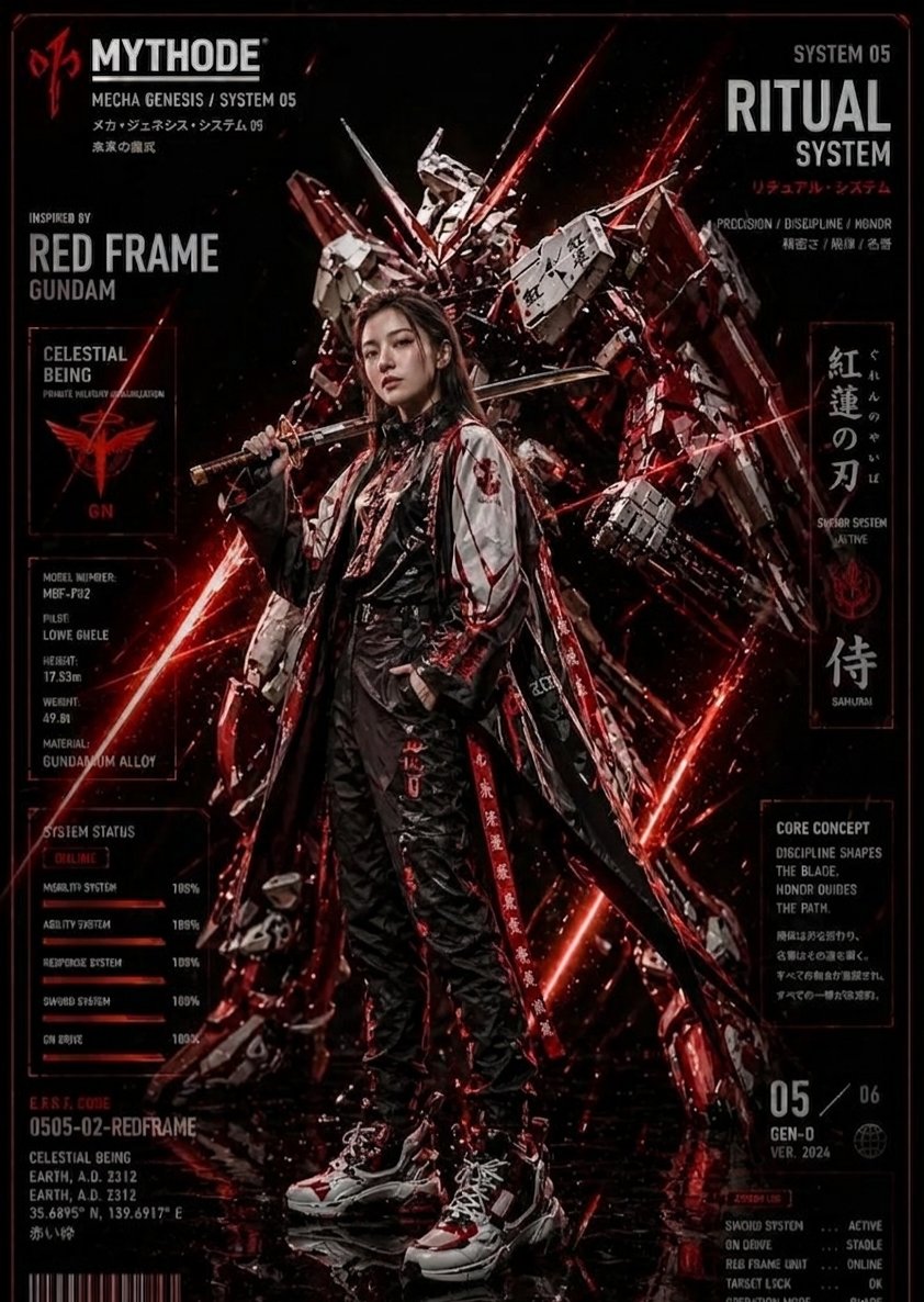 Mecha-Techwear Fashion Poster - PromptGather image 1