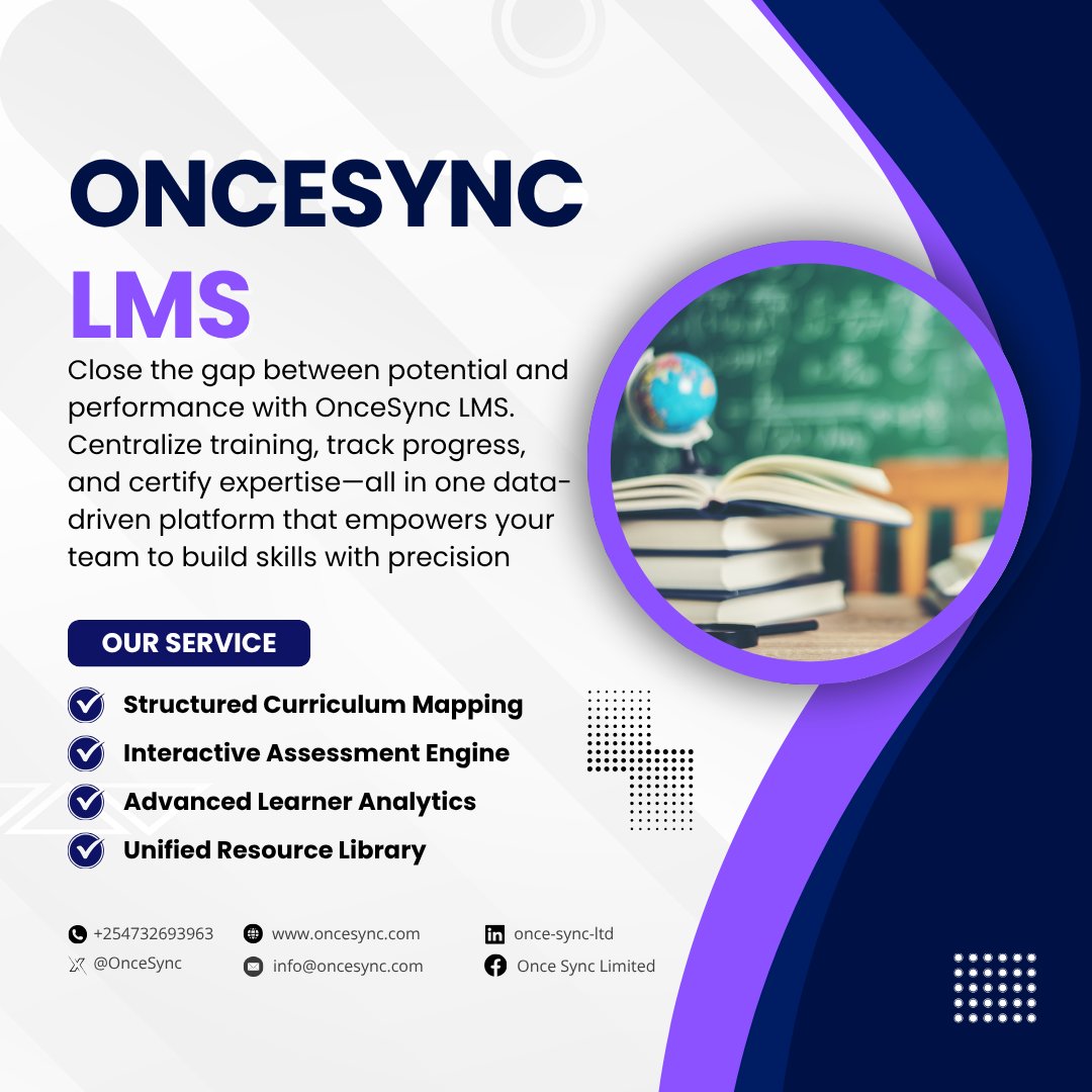 OnceSync's tweet photo. Learning should be simple and organized.
#OnceSyncLMS helps manage courses, training, and progress in one platform.

#OnceSync #DigitalLearning #EdTech https://t.co/Z0lciwgb3E