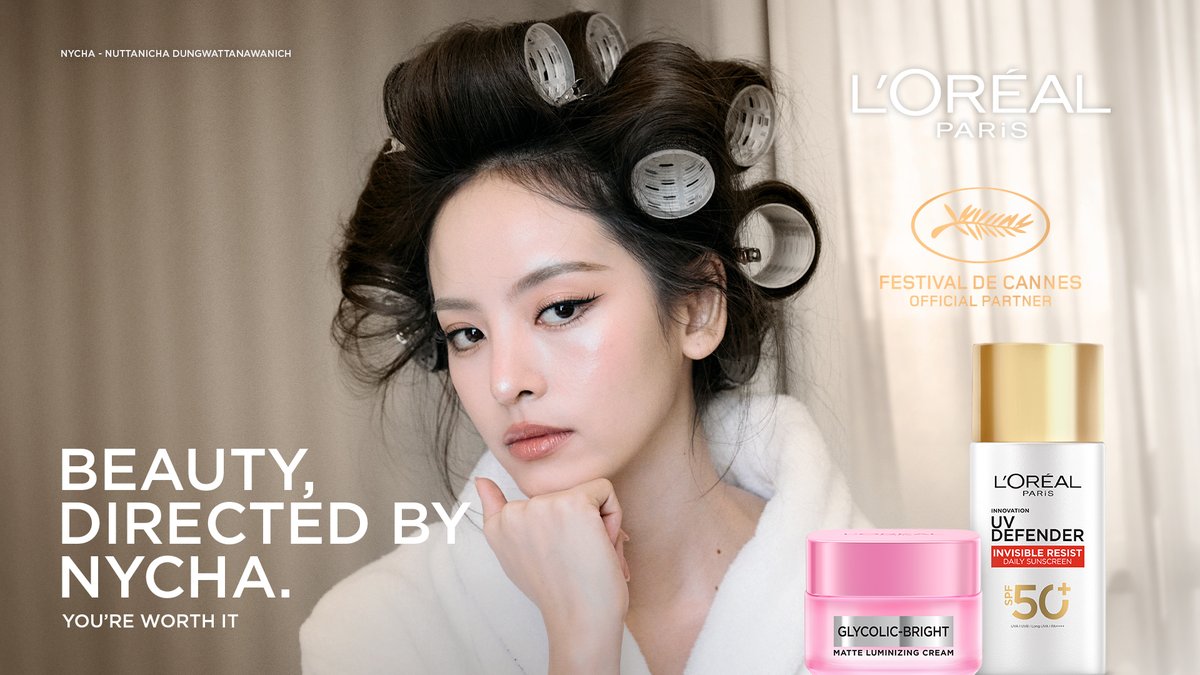 LOrealParisTH's tweet image. Preparing 𝒘𝒊𝒕𝒉 𝑵𝒚𝒄𝒉𝒂 @nuttanichanchd  for 𝑪𝒂𝒏𝒏𝒆𝒔 2026
Beauty begins to shine 🌟

See you soon. 🇫🇷

#LOrealParisCannes #LightsOnWomensWorth #WorthIt #LOrealParisTH #LOrealParisCannesTH2026 #skincare #makeup #LOrealParisCannesxNycha #Nychaa