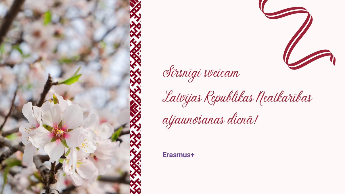 ErasmusPlusLV's tweet photo. Sirsnīgi sveicam svētkos! 🇱🇻

Lai šī diena ir piepildīta ar saules siltumu, prieku un kopā pavadītiem skaistiem mirkļiem. 🫶 https://t.co/hPinsDAF1d