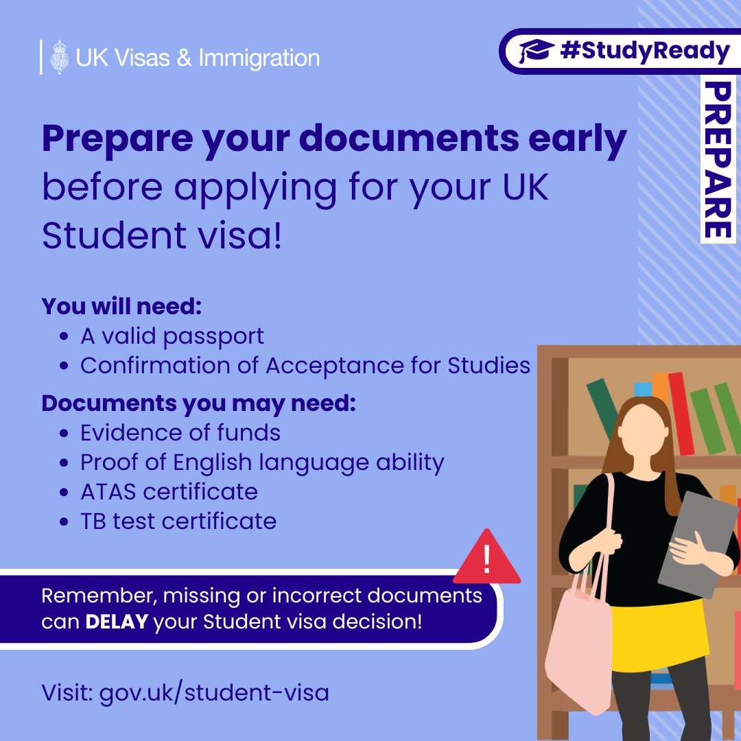 IdpPakistan's tweet image. Applying for a UK Student visa this summer? 

Don’t wait for your exam results or Confirmation of Acceptance for Studies (CAS) to start collecting your documents!

Go to gov.uk/student-visa/d…

Get free guidance from IDP: idp.com/pakistan/study…

#StudyReady #StudyInUK #UKVI