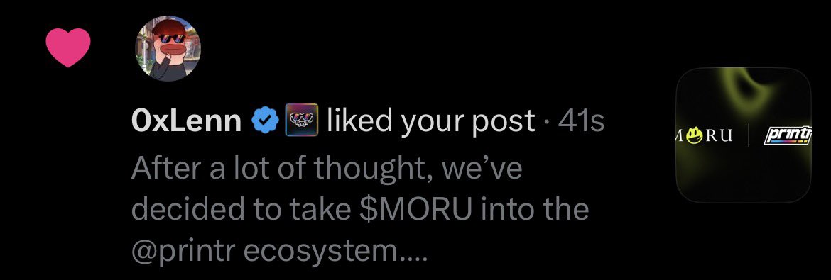 heymoru's tweet photo. Thanks @0xlenn for your support🫡
Let’s make printr great again🔥 https://t.co/16A8lhKUA2