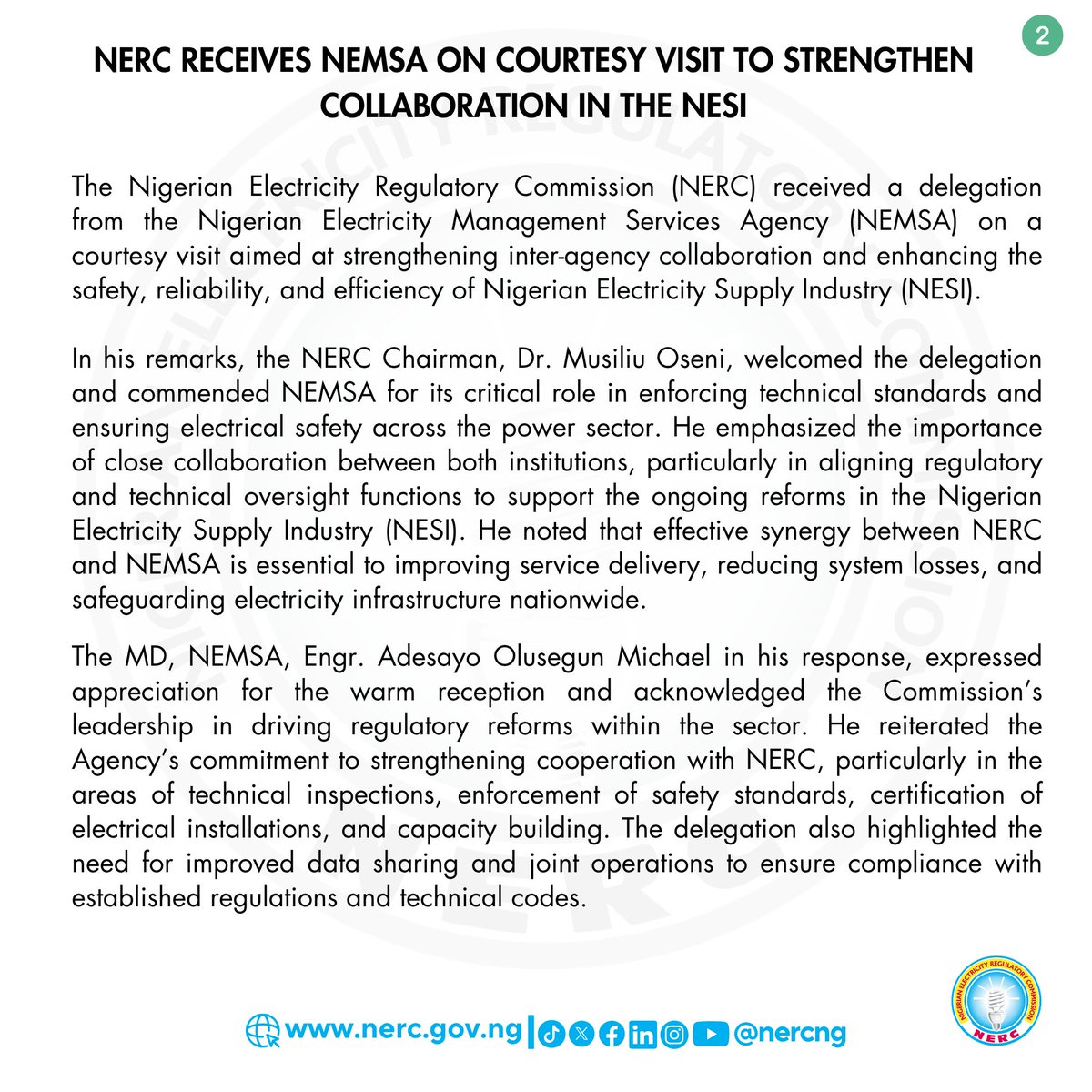 NERC Nigeria tweet media