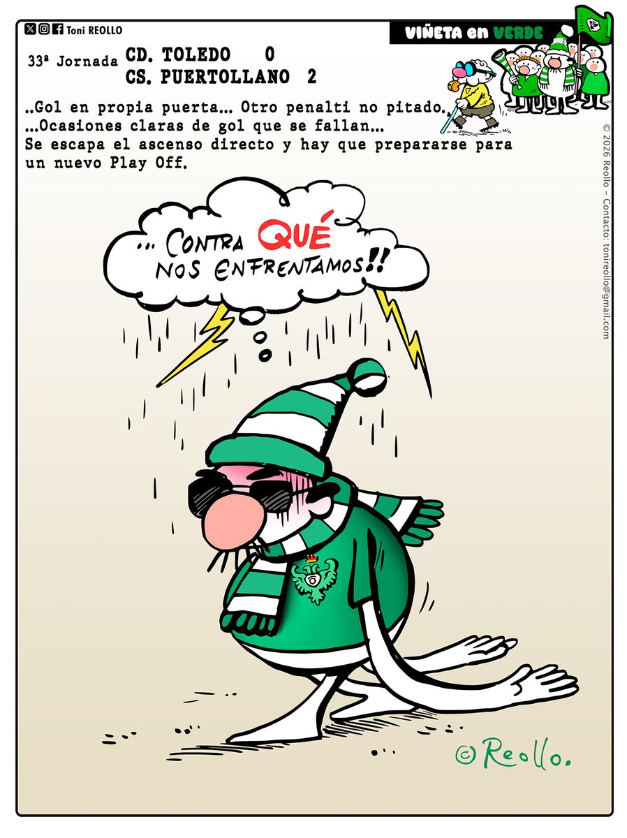 ToniReollo's tweet photo. 🟢Viñeta en Verde 🟢
#cdtoledo #forofo #Puertollano #futbol #Toledo #afición #ToniReollo #Reollo https://t.co/fg9pIgWhgg