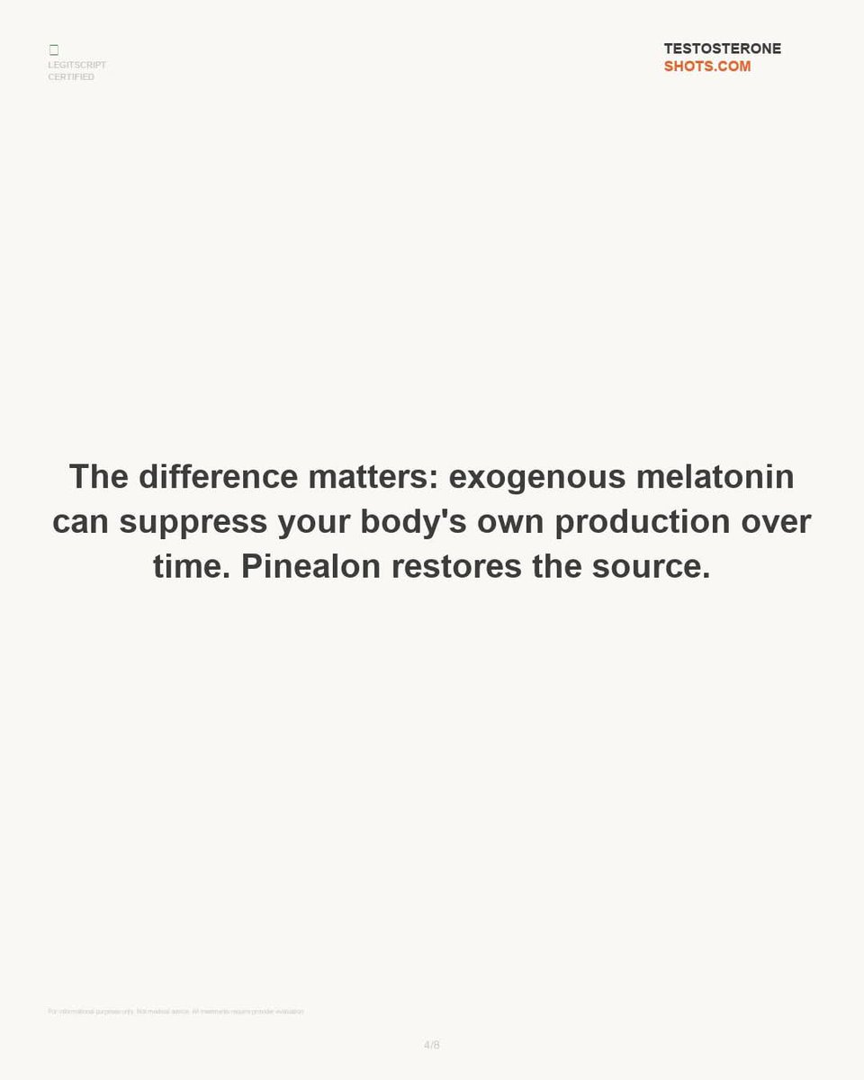 __Testosterone_'s tweet image. If your sleep is broken, everything else suffers. Pinealon is the foundational 'engine repair' for your master clock, restoring the gland that controls your sleep-wake cycle. 

Precision-based wellness starts here. ⚡

#SleepBetter #Pinealon #Biohacker #RestorativeSleep