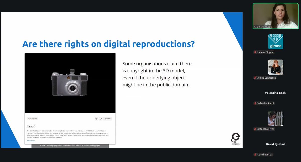 PhotoConsortium's tweet image. ✨ A rewarding conclusion to our EUreka3D-XR webinar series!  

Thanks to our speakers for their valuable contribution around #3DData, copyright, #publicdomain, and the #reuse of 3D in #XRscenarios!

Recordings and presentations: eureka3d.eu/lifecycle-3d-w…
