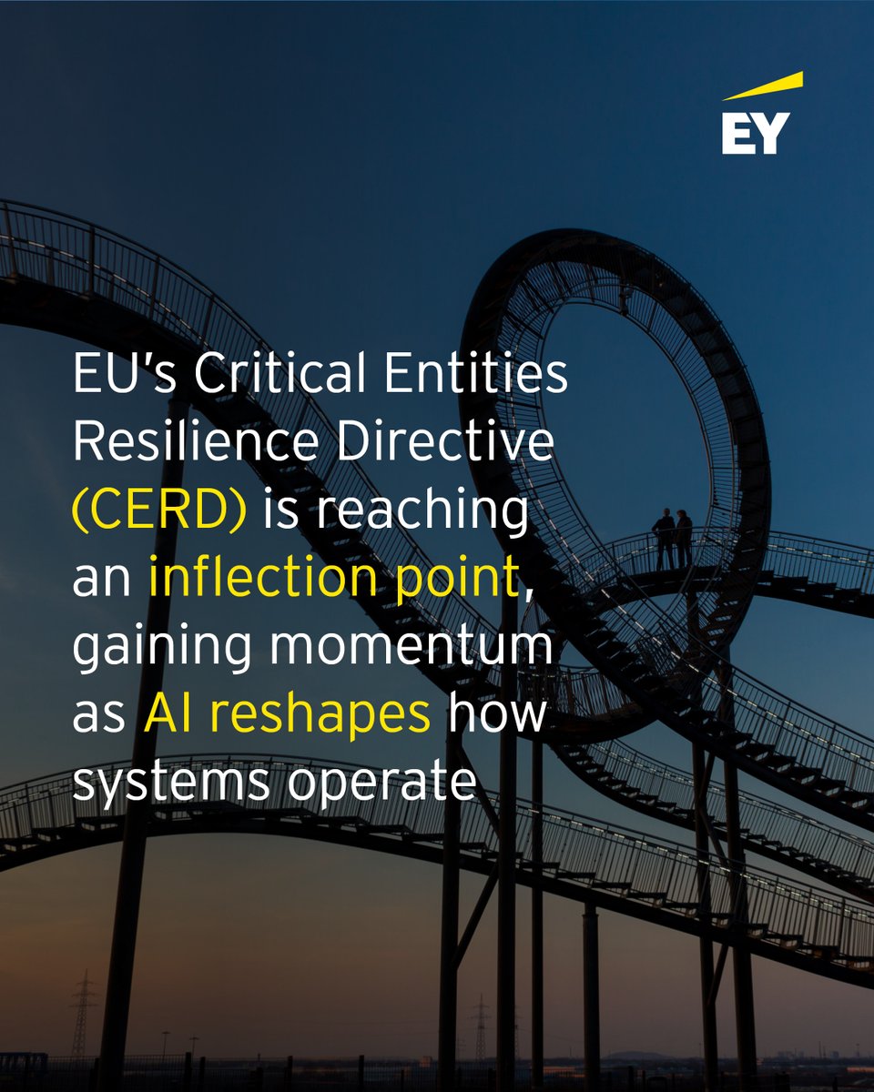 EY_Ireland's tweet image. What does it mean for essential services to keep running all the time?

Ireland’s National CERD (Critical Entities Resilience Directive) strategy signals a shift from preparing for disruption to designing systems that operate through it.

Learn more: ow.ly/Bezp50YSvfS #CRED