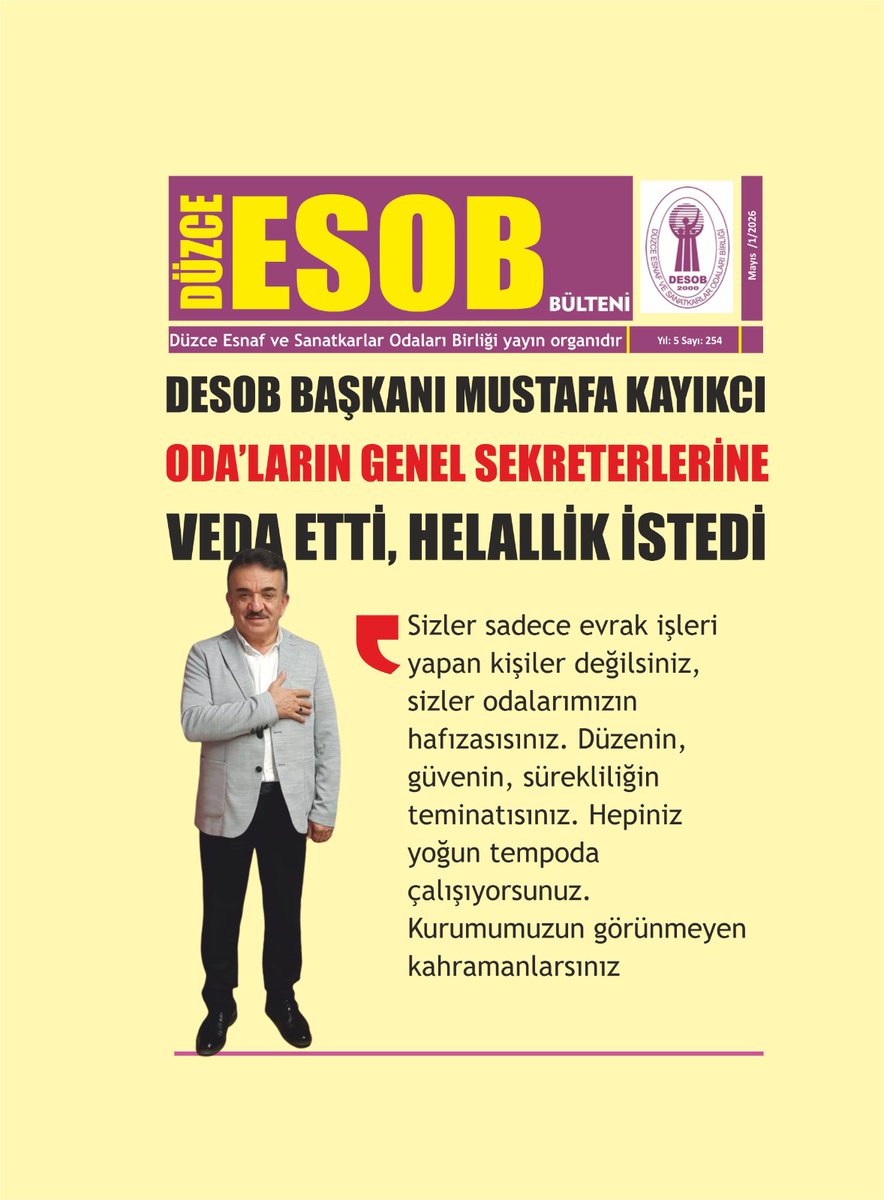 Düzce Esnaf ve Sanatkarlar Odaları Birliği tweet media
