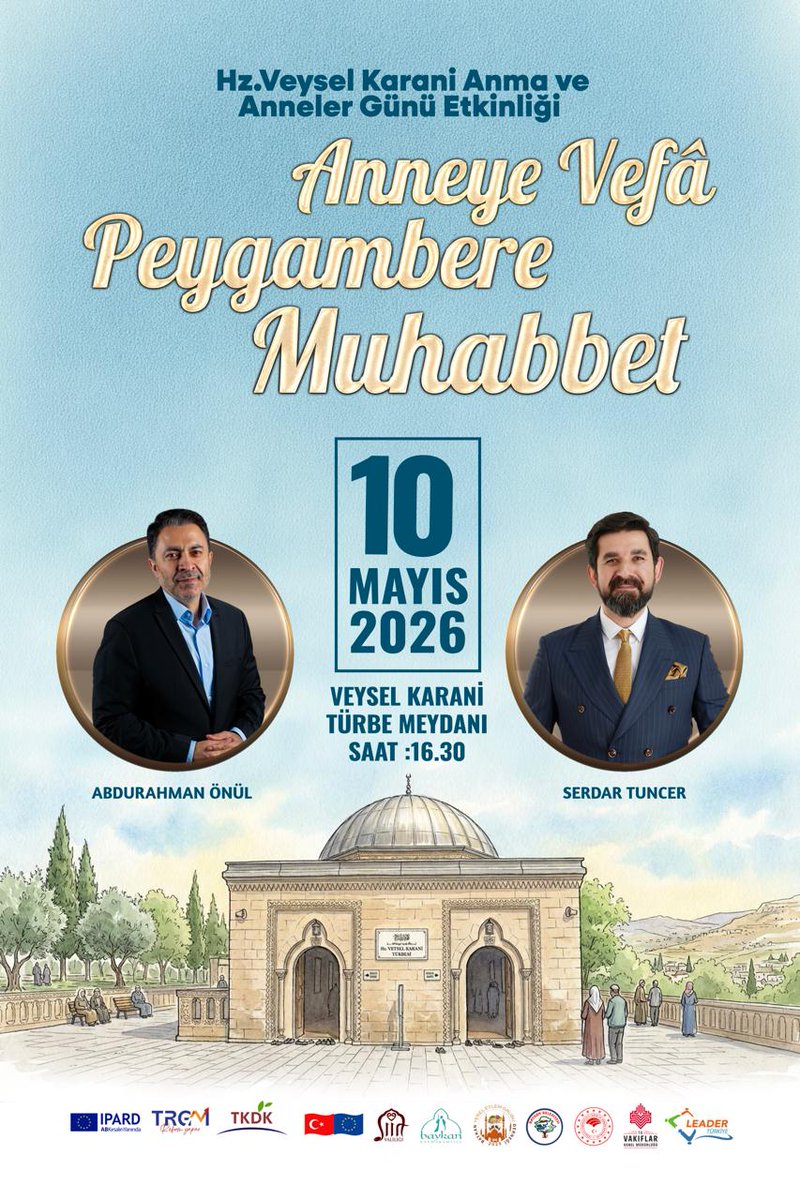 BaykanKmk's tweet photo. 📢 Davet

Hz. Veysel Karani Anma ve Anneler Günü Etkinliği’ne tüm halkımız davetlidir.

📅 10 Mayıs 2026
📍 Veysel Karani Türbe Meydanı
⏰ 16.30

“Anneye Vefa, Peygambere Muhabbet”

Tüm halkımız davetlidir.

#Baykan
#VeyselKarani
#AnnelerGünü
#AnneyeVefa
#PeygambereMuhabbet https://t.co/zUFDg1vbye
