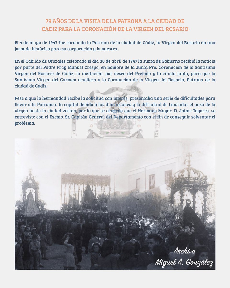 Archicofradía de Ntra. Sra. del Carmen Coronada tweet media