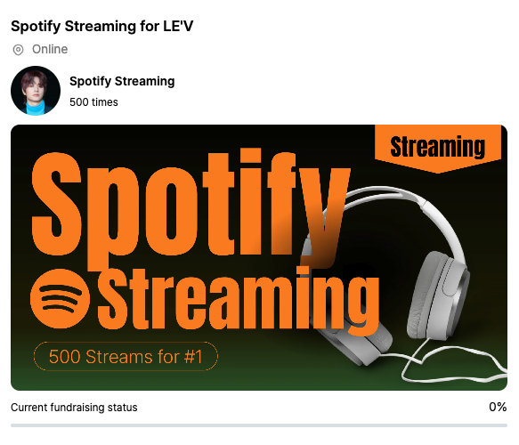 🎉 #Lev #WANGZIHAO #레비 #왕즈하오 Spotify Streaming Support  — Now Open!
 
🔗kookylinkpage.kooky.io/content/fundin…

Let’s come together to make this happen! 💝

#KookyStreaming #KookyFunding <a href="/komachimiwako/">こまち</a>