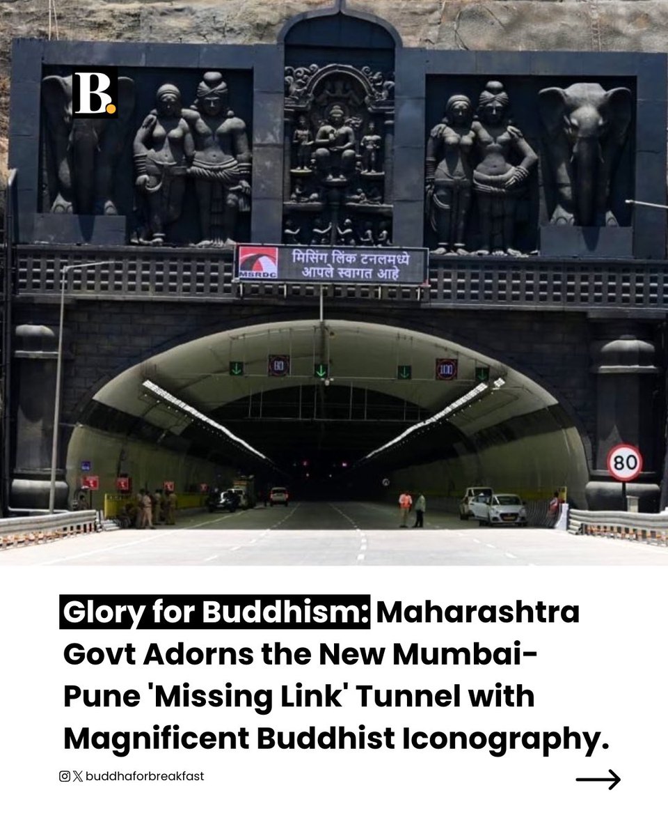 bfbonx's tweet photo. Maharashtra Government Adorns the New Mumbai-Pune Missing Link Tunnel with Buddhist Iconography https://t.co/Um5OhuQ2qe
