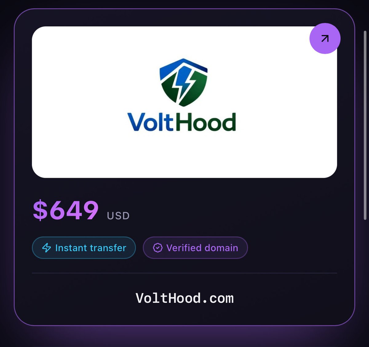 NyxNameCom's tweet image. VoltHood.com is a bold brand for an EV charging startup building smart neighborhood charging stations for homes and communities.

Keywords: EV charging platform, smart charging station, electric vehicle infrastructure

#EVCharging #CleanEnergy #ElectricVehicles