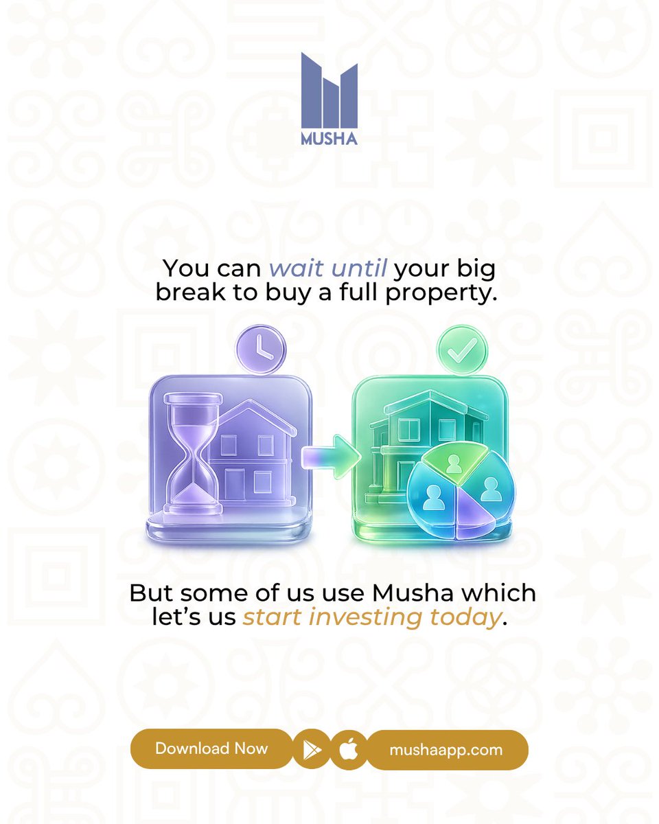 musharealestate's tweet image. Why wait years to own property when you can start today?
 Musha makes it possible to co-own and invest smarter.
Start now, Download now, Click the link: mushaapp.com

#RealEstate #InvestNow #WealthCreation #Nigeria #PropertyInvestment #SmartMoney
