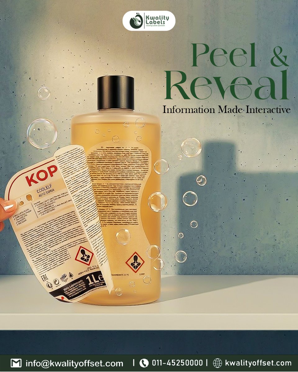KwalityOffset's tweet photo. Turn every label into an experience with peel and reveal innovation. Share more product details without clutter while enhancing trust and engagement through smart, interactive packaging solutions. Connect with us today. ✨📦🔍
#PeelAndReveal #SmartPackaging #LabelDesign https://t.co/xywTxXXNBR