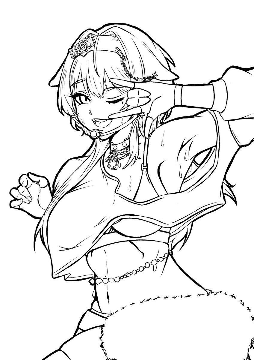 MasaMarble's tweet image. 線画描いたので誰か色塗って下さい🥺笑

#NIKKE
#ニケ
#メガニケ