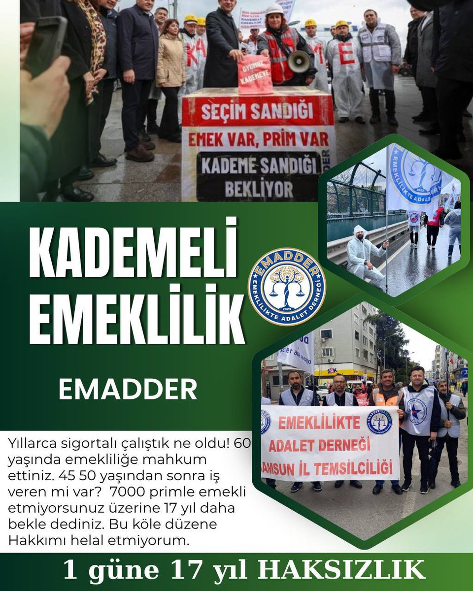 SirinCetin0660's tweet photo. Ne eksik ne fazla!! Anayasal hakkımızın iadesi!! 
KADEME seçim malzemesi edilemez,  siyaset üstü bir adalet meselesidir. 

@EmadDernegi
#SandıktanÖnceKademe https://t.co/gEn8VYtdXG
