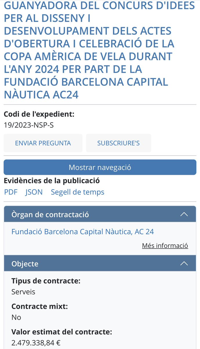 5/18

Però espera.

No t'ho expliquem de memòria. Ho tenim documentat al @menjometre amb contractes del portal oficial de contractació pública de Catalunya (PSCP).

Alice Production SA — filial belga de Lavinia — ha guanyat tots aquests contractes de la CCMA:

📌 Brussel·les