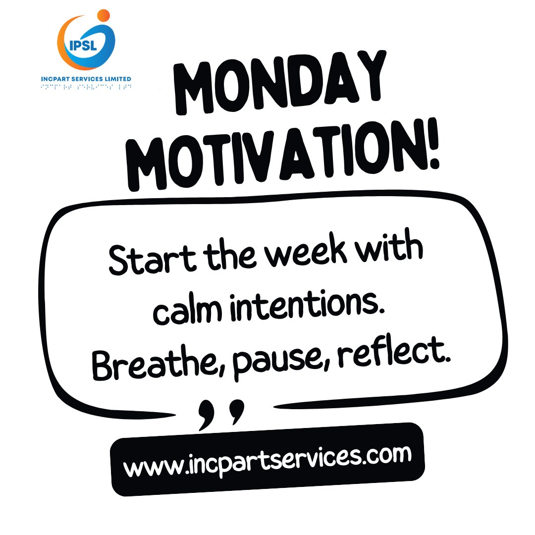 incpart's tweet photo. Start the week with calm and clear intentions at work.
Pause, plan, and prioritize what truly matters, productivity flows best from a focused mind. 🌿
#MondayMotivation #WorkMindset #Productivity #NewWeekFocus https://t.co/xVLtJLYn3u