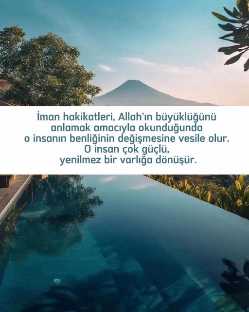 sonsuzsevgi56's tweet image. İman hakikatleri, Allah’ın büyüklüğünü anlamak amacıyla okunduğunda o insanın benliğinin değişmesine vesile olur. O insan çok güçlü, yenilmez bir varlığa dönüşür.

#pazartesi #sevgi