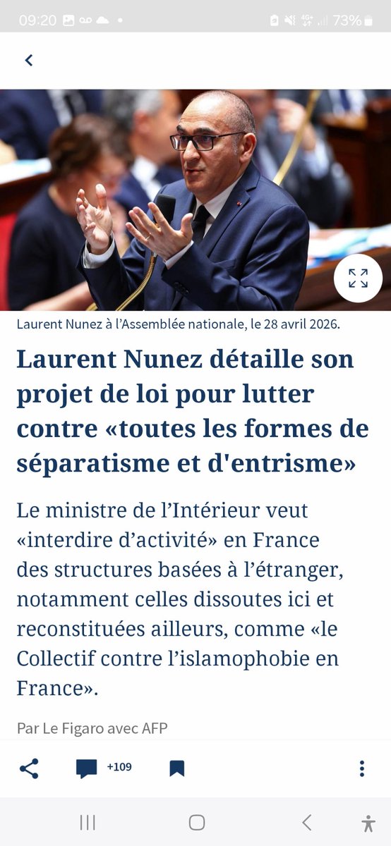laurence1119436's tweet image. Laurent Nunez détaille son projet de loi pour lutter contre «toutes les formes de séparatisme et d'entrisme»
lefigaro.fr/politique/laur… 
#Numez se montre la France incendiées avec 6 ans de #manifestation il est où quand #Macron produit la #loiimmigration ? #MacronLaHonte