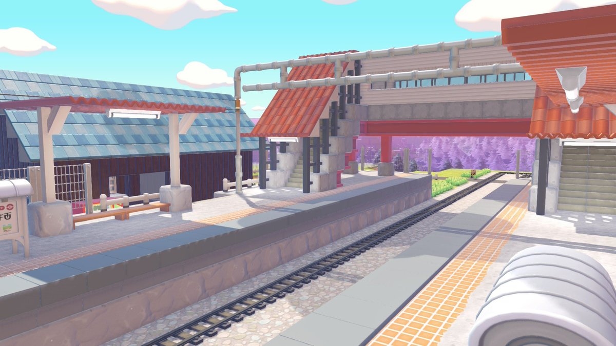 RYOTA_PANCAKE's tweet photo. ぽこポケで駅作ってみた！！
ギリギリ駅長さんがいるって感じの駅にした！
駅長はピカチュウ！
#NintendoSwitch2 #ぽこポケ #ぽこあポケモン https://t.co/pajlKGXctS