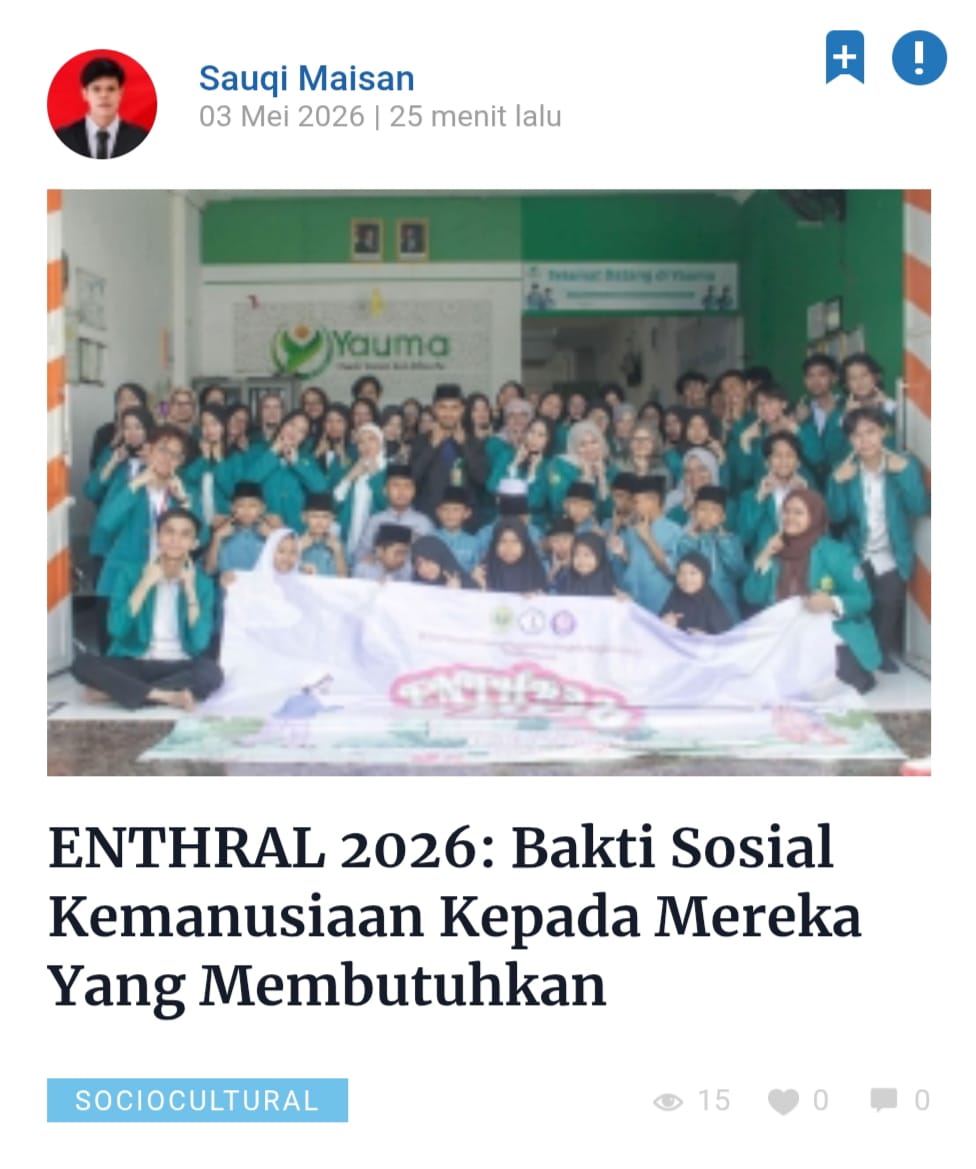 Sasing_UNJ's tweet photo. As a form of community service and a spiritual reflection on oneself, Enthral, or Enhance the Spiritual Life 2026, is a social service activity that involves teaching English language to children in orphanages. https://t.co/oSH2uhbFPD