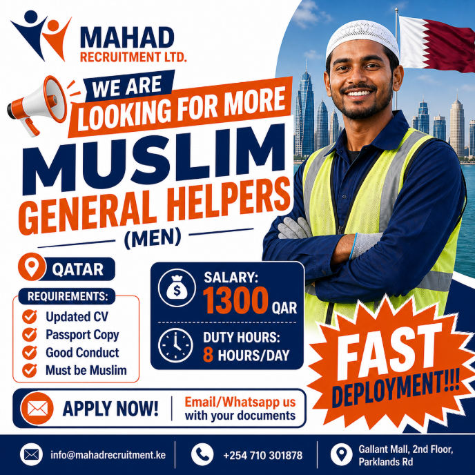 mahadmanpowerke's tweet photo. ๐จ Hiring Now: General Helpers (Men) โ Qatar ๐ถ๐ฆ
๐ฐ Salary: QAR 1300
โฐ 8 Hours/Day
โก Fast Deployment
๐ Requirements: CV, Passport, Good Conduct
๐ฉ Apply via Email/WhatsApp
#QatarJobs #HiringNow #WorkAbroad #GeneralHelper #GulfJobs #Ferrari #Leclerc https://t.co/tBPQoQo94j