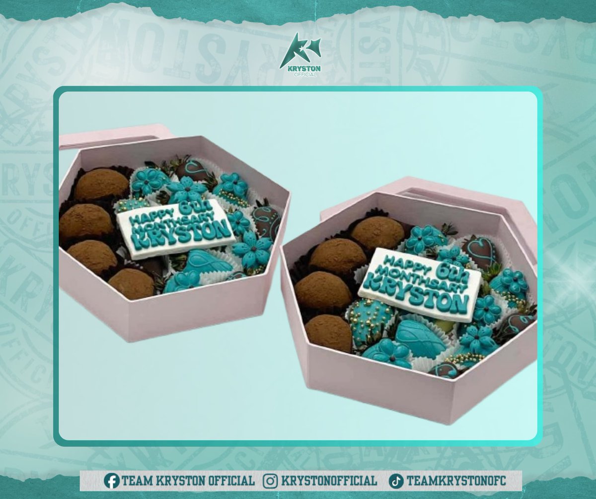 Happy 6th Monthsary to the duo that keeps us inspired!

To celebrate half a year of wonderful memories, KRYSTON OFFICIAL prepared these specially treats for Krystal and Anton. It’s a small token of our huge appreciation for the joy they bring to the fanmily.

Here’s to many more