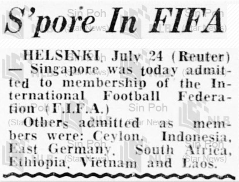 naivee's tweet photo. Indonesia (PSSI) resmi diterima FIFA pada tanggal 24 Juli 1952 pada saat kongres ke-28 di kota Helsinki, Finlandia disela-sela gelaran Olimpiade di kota yang sama.
Sumber: 
1. Singapore Standard, 25 July 1952
2. Buku "Indonesia Langkah Jang Pertama Menuju Olympiade 1952 Helsinki" https://t.co/5YVDd6Hg15
